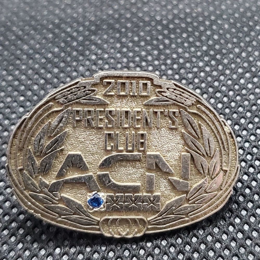 Sterling Silver 2010 ACN President's Club Pin